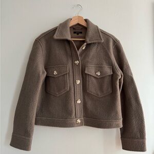 Quince Merino Wool Cropped Shirt Jacket